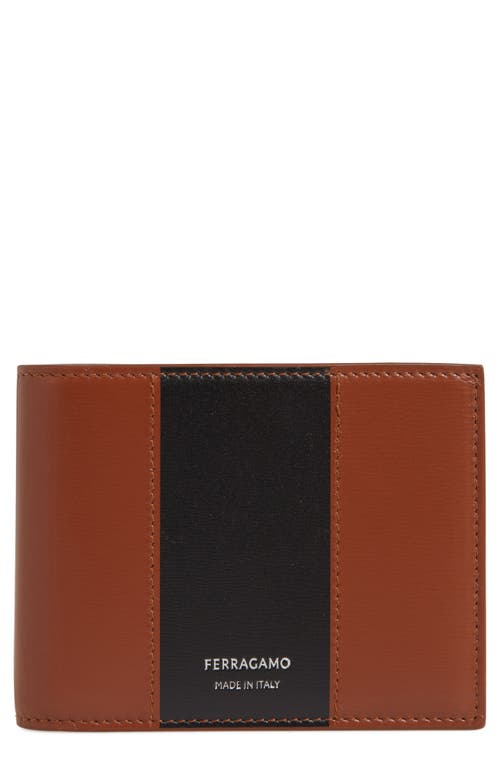 FERRAGAMO Two-Tone Leather Bifold Wallet in New Cognac at Nordstrom