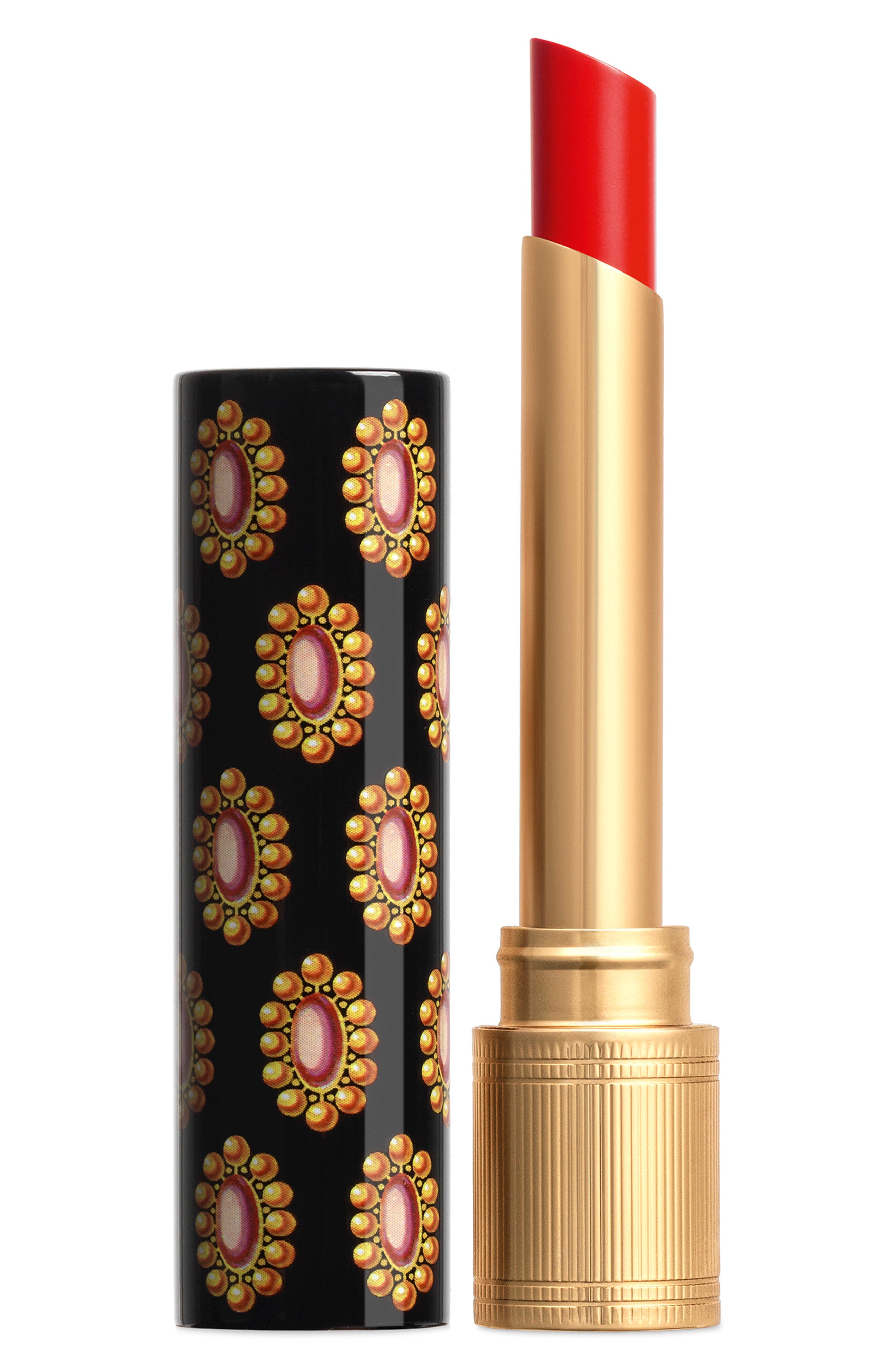 Gucci Rouge de Beaute Brillant Glow & Care Lipstick in 516 Margaret Ruby at Nordstrom