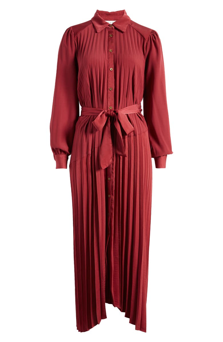 Mila Mae Pleated Long Sleeve Dress | Nordstrom