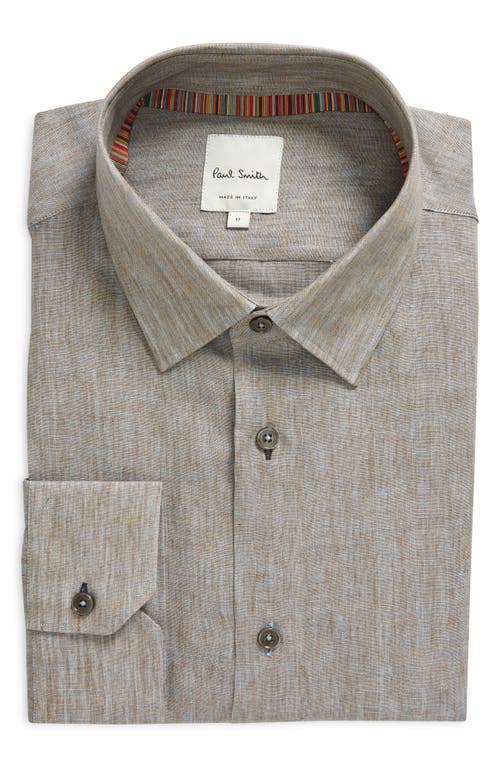 Paul Smith Tailored Fit Linen Dress Shirt at Nordstrom,