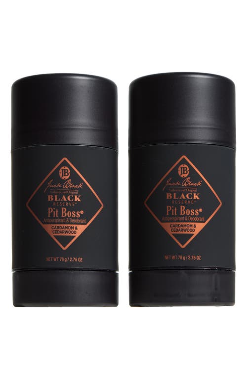 Shop Jack Black Black Reserve Pit Boss® Antiperspirant & Deodorant Duo Set (limited Edition) $44 Value In No Color