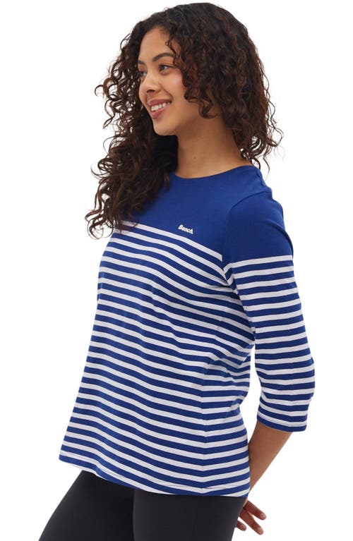 Shop Bench . Arian Stripe T-shirt In Cobalt Blue