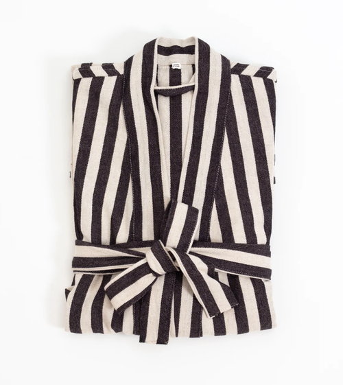Eastern Woven Turkish Zebra Bath Robe In Zebra