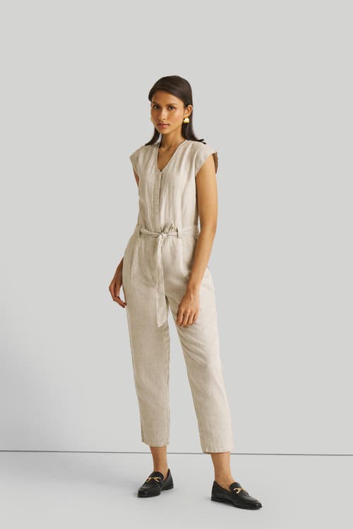 Reistor Evening Chai Jumpsuit In White Hemp