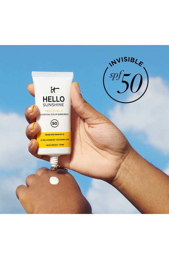 Shop It Cosmetics Hello Sunshine Invisible Face Sunscreen Spf 50, 1.7 oz In Sheer