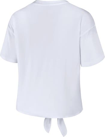 Women's Wear by Erin Andrews White Chicago Bulls Tie-Front T-Shirt Size: Medium