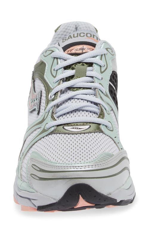 Shop Saucony Progrid Triumph 4 Sneaker In Grey/green