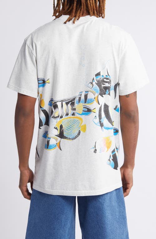 Shop Icecream Fish Scale Print T-shirt In Light Heather Gray