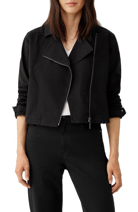 Eileen fisher outlet cropped jacket