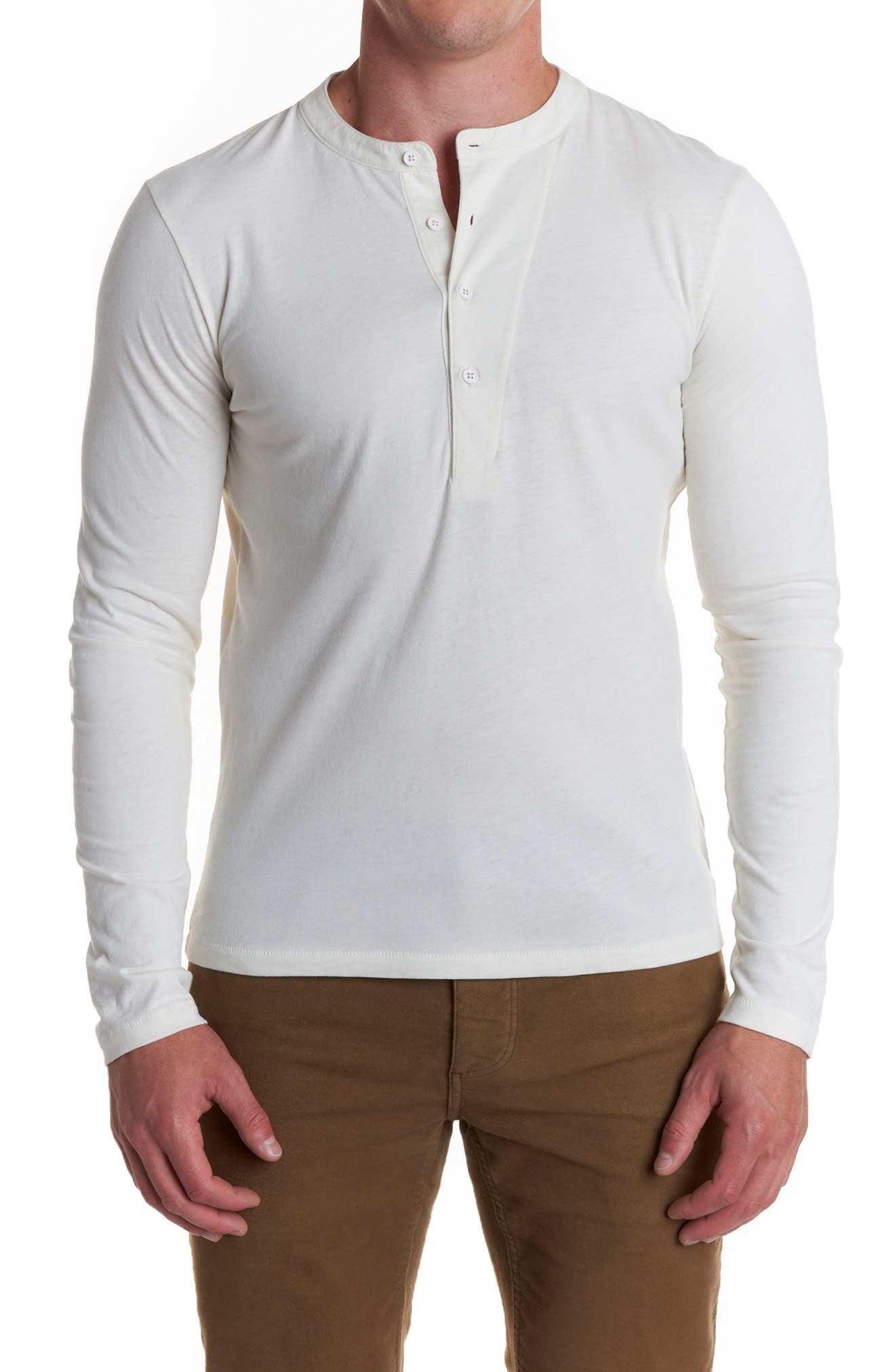 white thermal henley mens