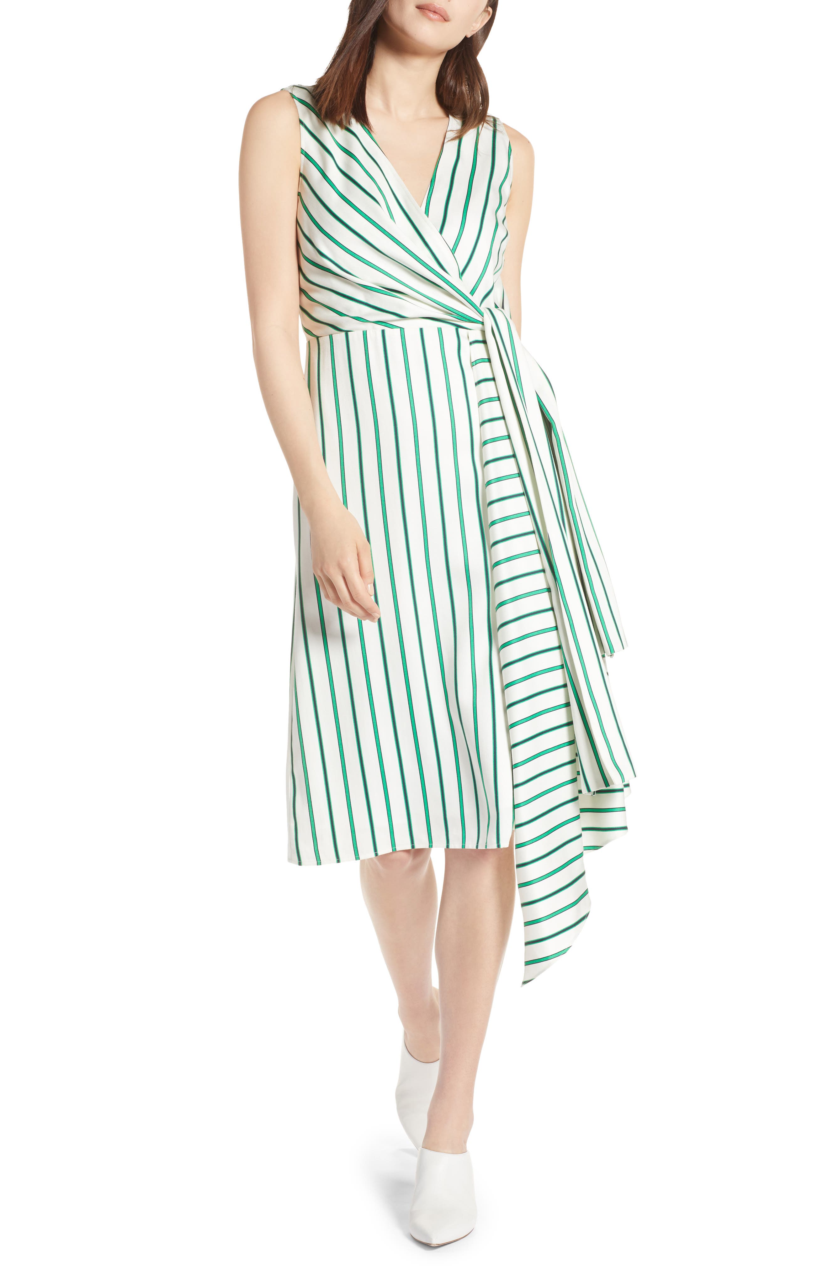 halogen faux wrap dress