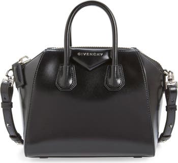 Shop Givenchy Mini Antigona Bag in Box Leather