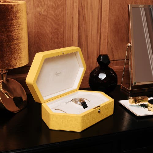 Shop Rapport London Portobello Three Watch Box In Yellow