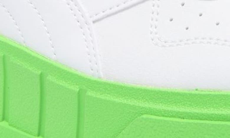 Shop Puma Cali Court Platform Sneaker In  White/ Blue/ Green