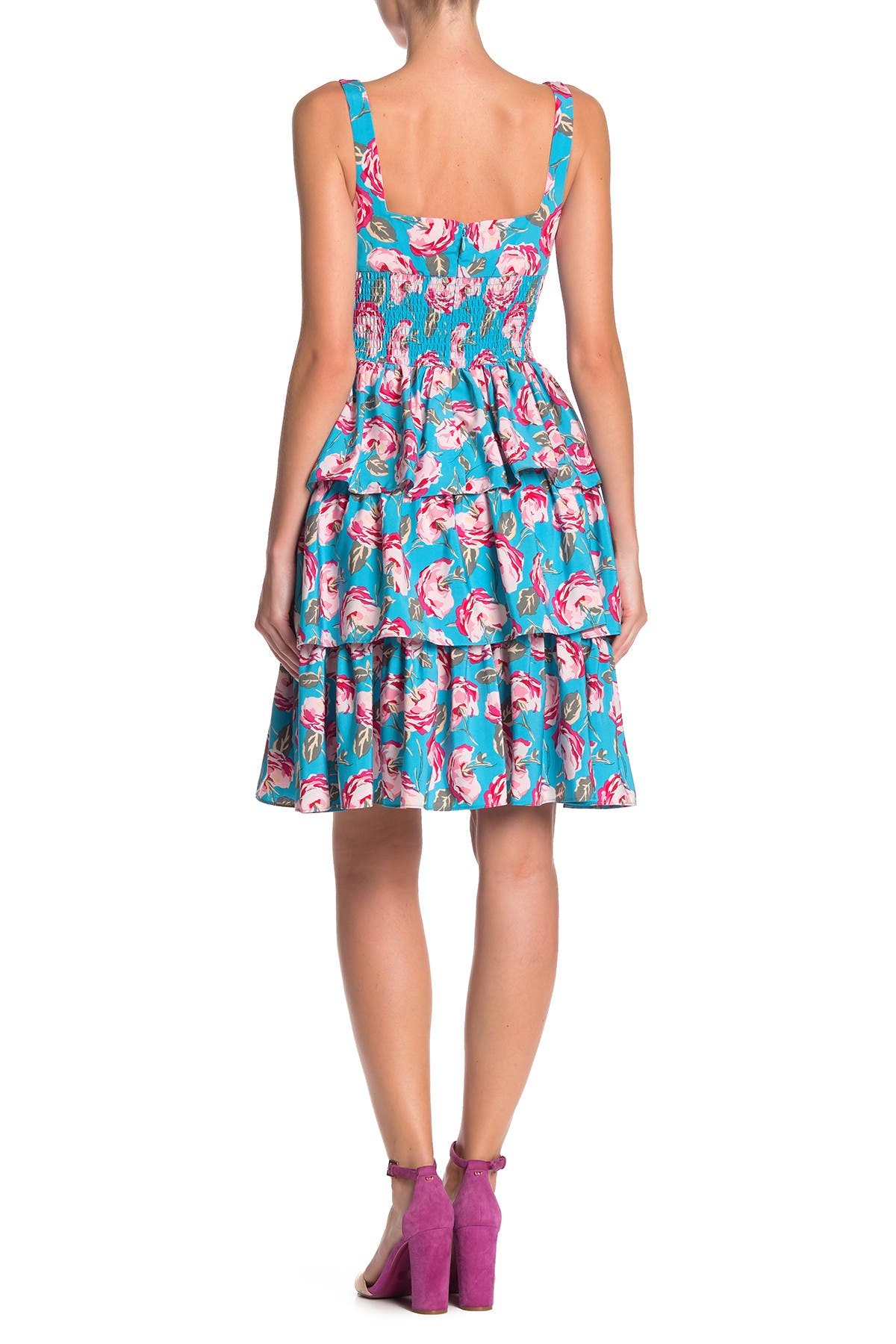 Betsey Johnson | Rose Printed Tiered Dress | Nordstrom Rack