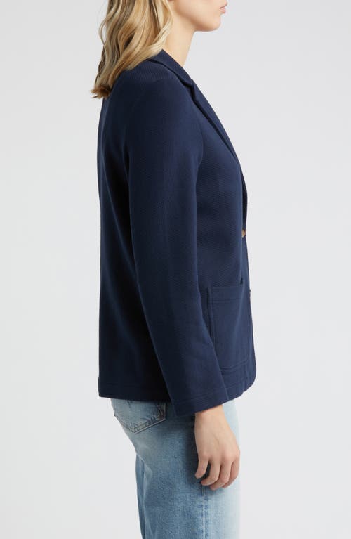 Shop Caslonr Caslon(r) Relaxed Knit Blazer In Navy Blazer