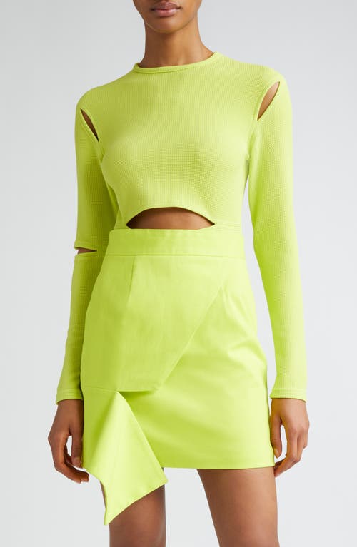 Grace Cutout Top in Chartreuse