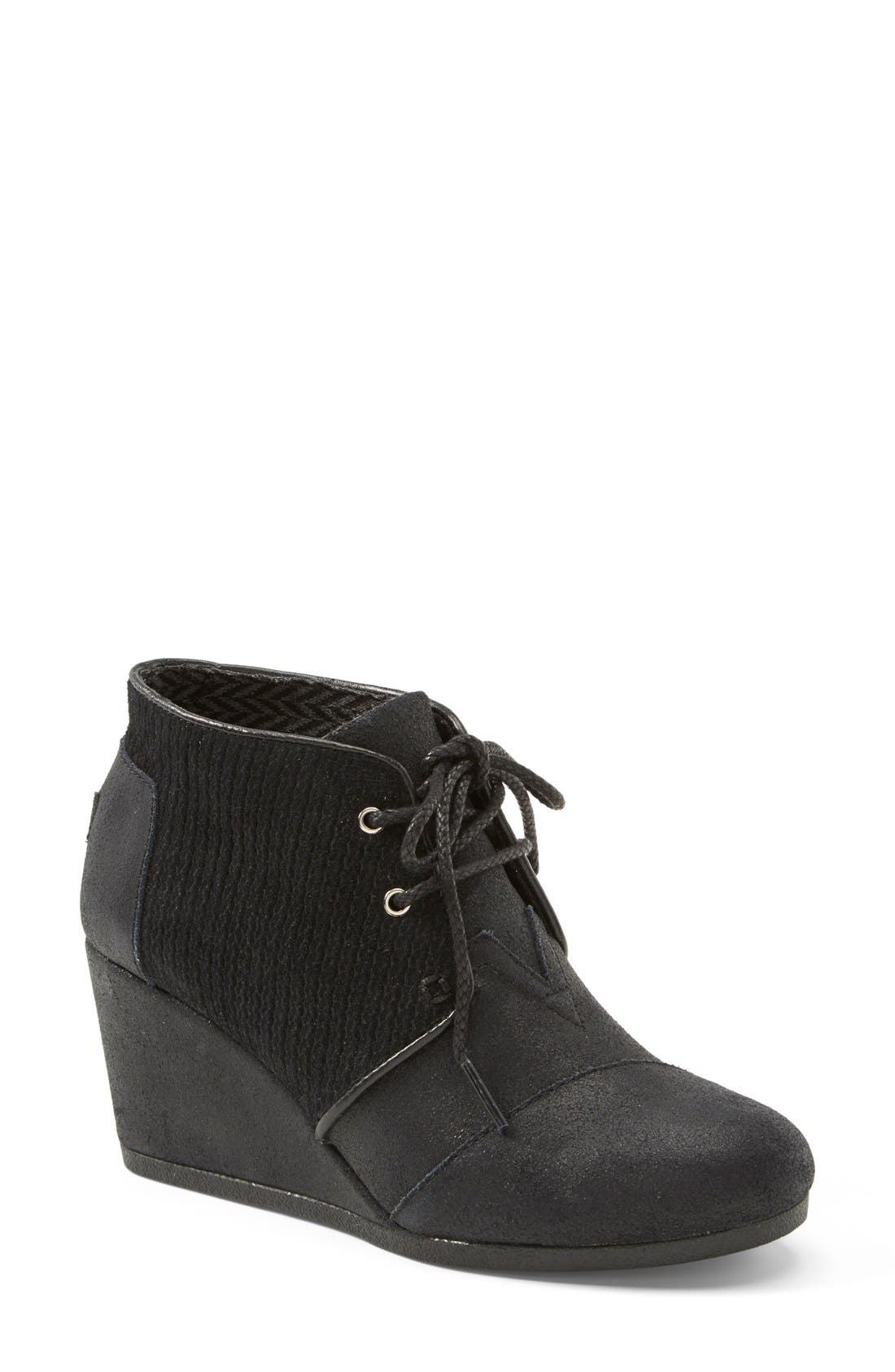 toms desert wedge bootie
