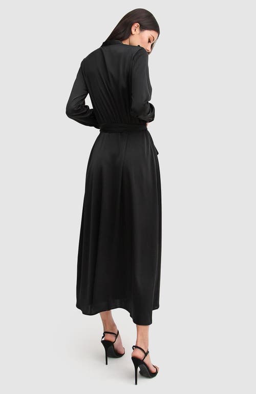 Shop Belle & Bloom Lover To Lover Maxi Shirt Dress In Black