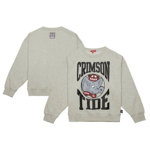 Los Angeles Dodgers Mitchell & Ness Women's Cooperstown Collection Logo 3.0  Pullover Sweatshirt - Heather Gray