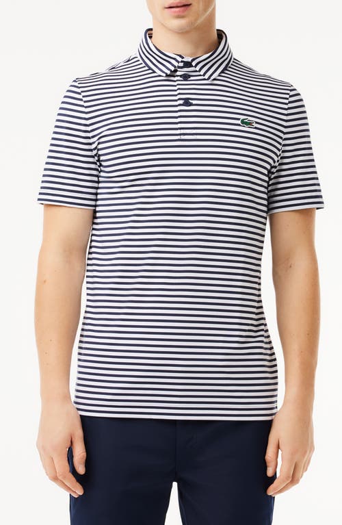 Lacoste Ultradry Stripe Performance Golf Polo at Nordstrom,