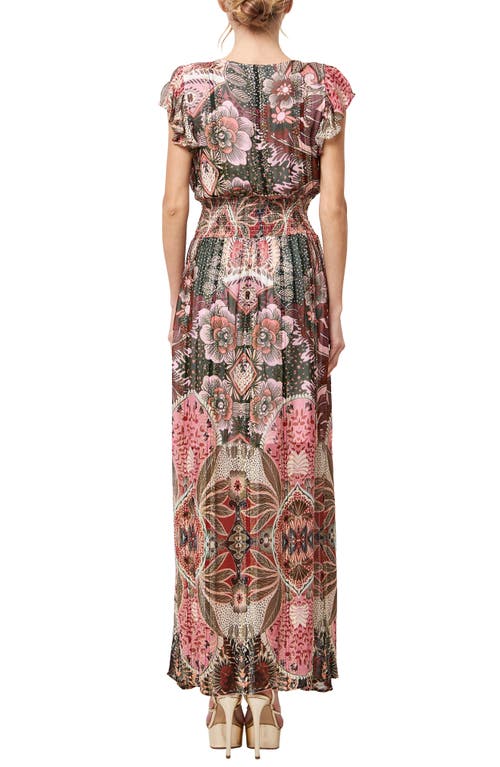 Shop Ciebon Jennsen Floral Maxi Dress In Red Multi