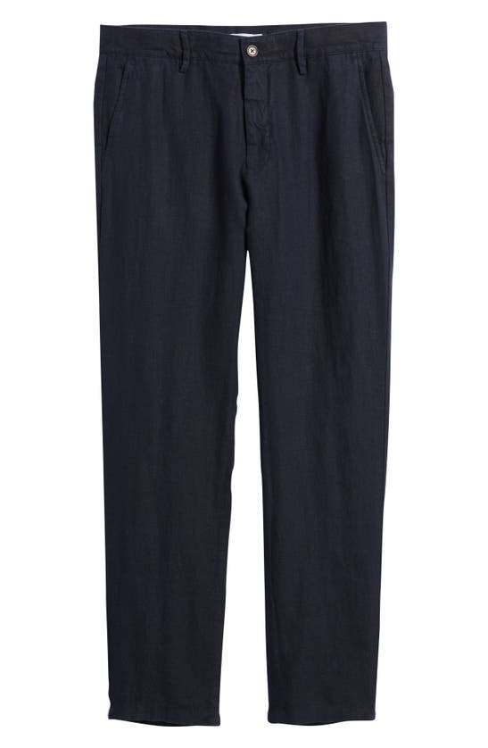 Shop Nn07 Karl 1196 Linen Pants In 200 Navy Blue