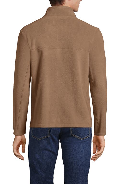 Shop Lands' End Anyweather Fleece Quarter Zip Pullover In Honey Beige