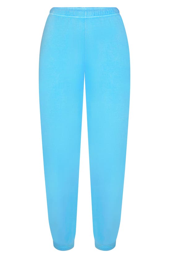 Shop Skims Chase Sport French Terry Joggers In Cyan