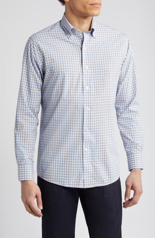 Peter Millar Crown Crafted Cole Check Performance Button-Down Shirt at Nordstrom,