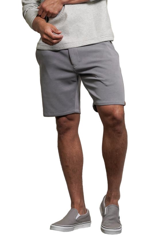 Fundamental Coast Later On Stretch Chino Shorts In Gray