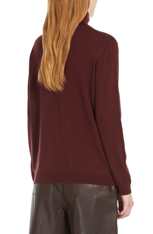 Shop Max Mara Weekend  Kiku Turtleneck Sweater In Wine Coloured