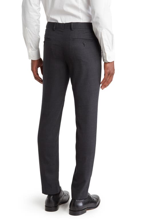 Original Penguin Black Birdseye Stretch Suit Pants In Charcoal
