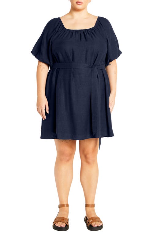 Shop City Chic Uptown Minidress In Navy