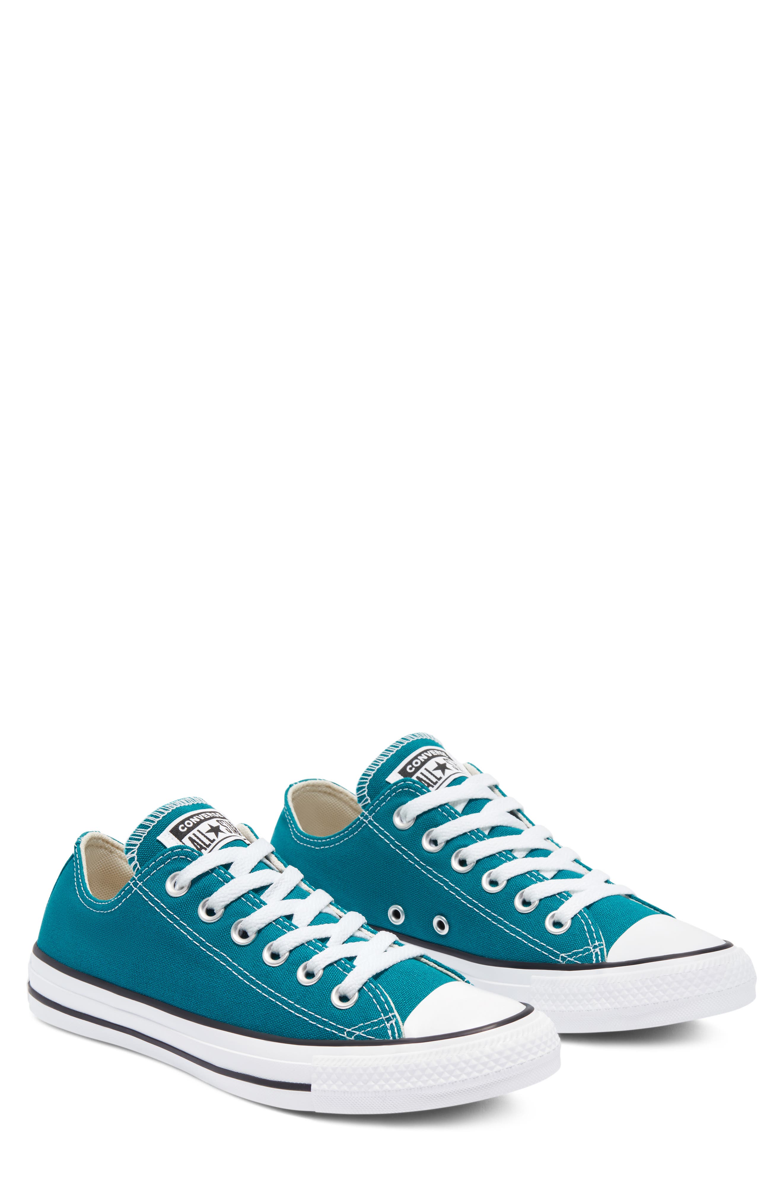 teal converse low tops