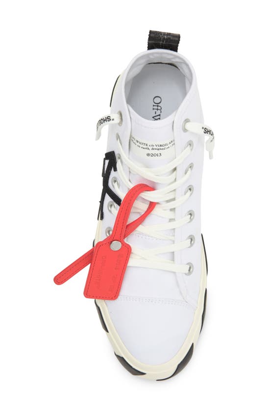 Shop Off-white Vulcanized Mid Top Sneaker In White Black