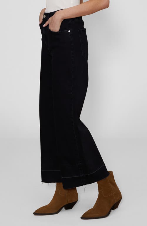 Shop Le Jean Sophia Release Hem High Waist Ankle Wide Leg Jeans In Milo