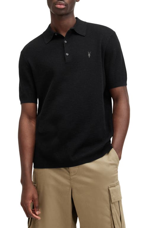 AllSaints Aubrey Ribbed Polo at Nordstrom,