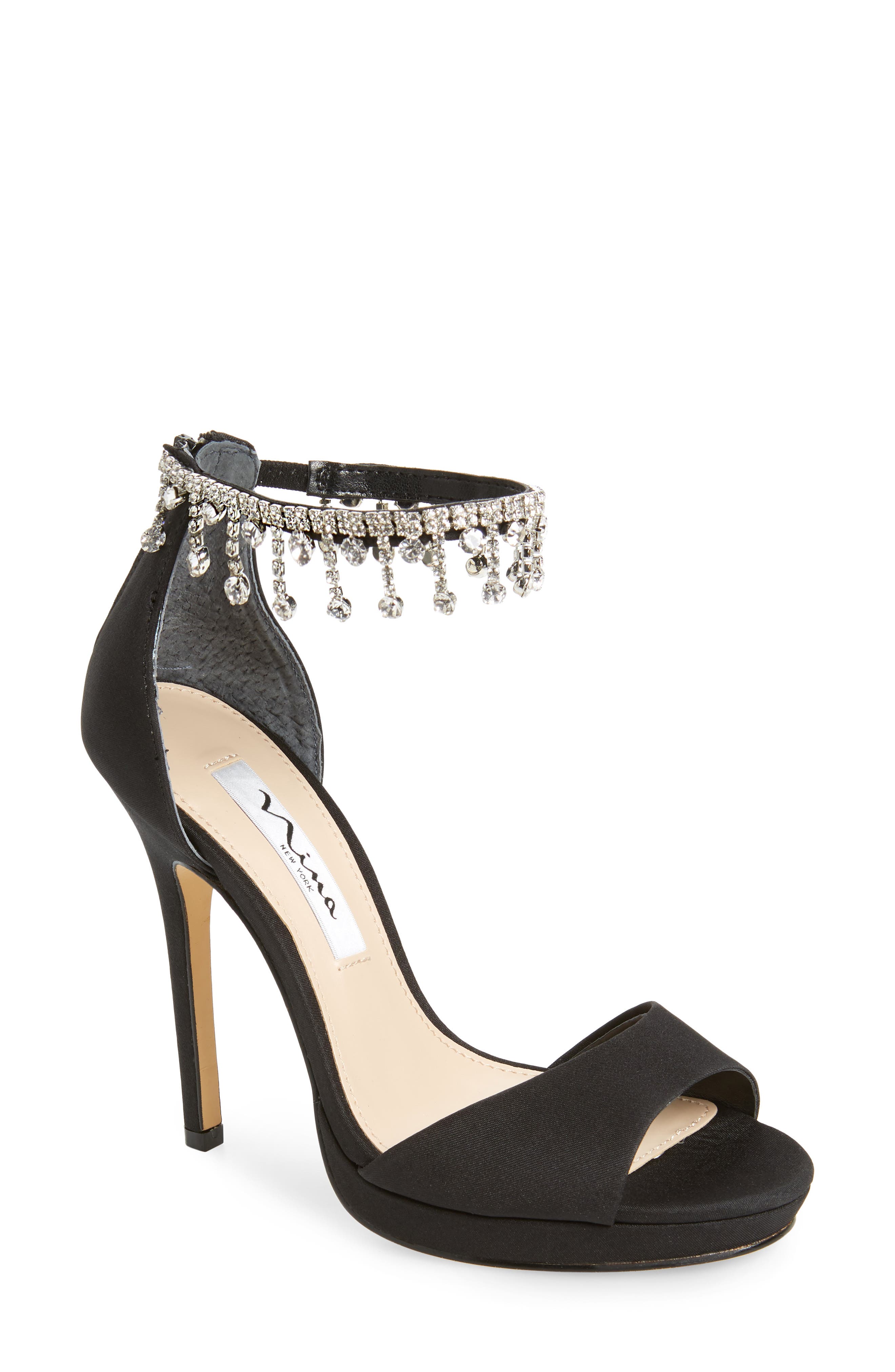 Nina Feya Embellished Ankle Strap Sandal