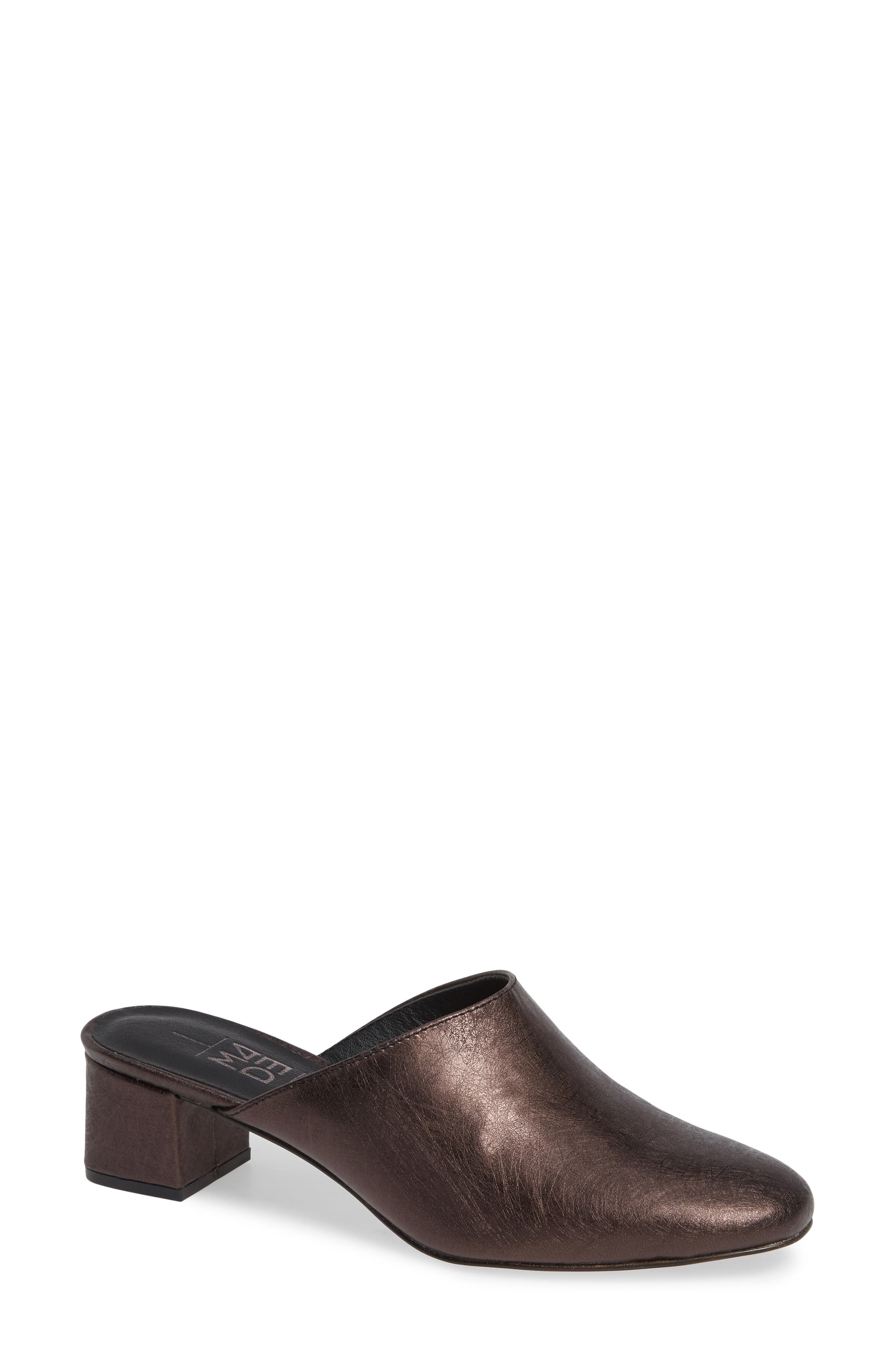 M4D3 Maddox Block Heel Mule- Black