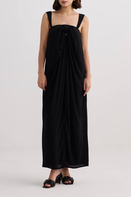 Reistor Twilight Twist Strappy Maxi Dress In Black