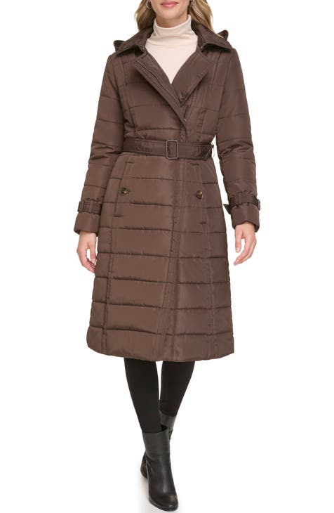 Quilt Trench Puffer Jacket