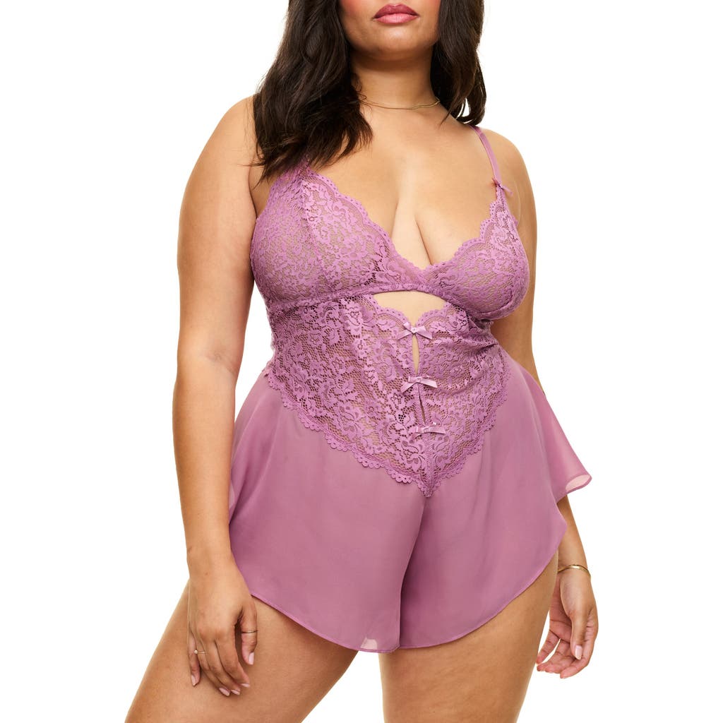 Adore Me Odessa Romper Lingerie In Medium Purple