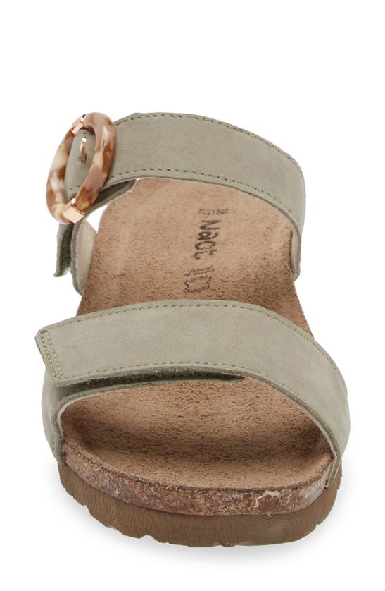 Shop Naot Anabel Wedge In Sage Nubuck