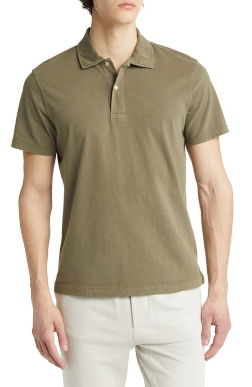 Sueded Cotton Polo in Sage