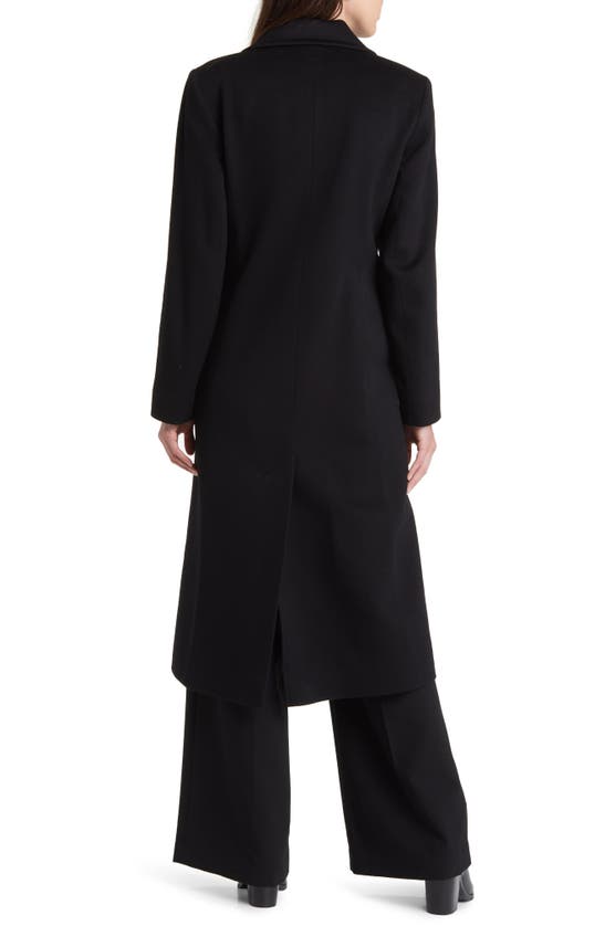 Fleurette Holland Longline Wool Coat In Black