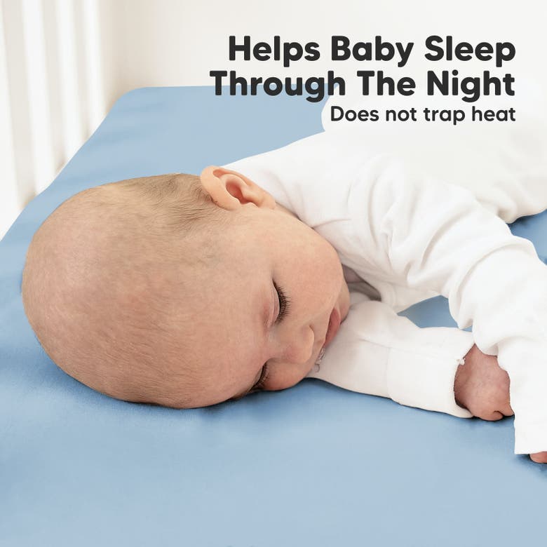 Keababies Soothe Fitted Crib Sheet In Cornflower