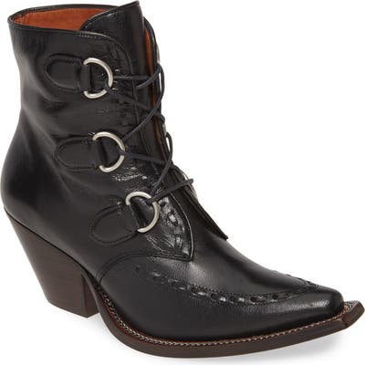 Coach Lace-Up Western Bootie- Black