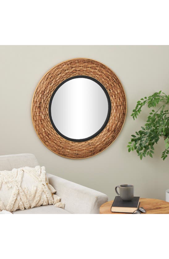 Shop Ginger Birch Studio Woven Seagrass Wall Mirror In Brown