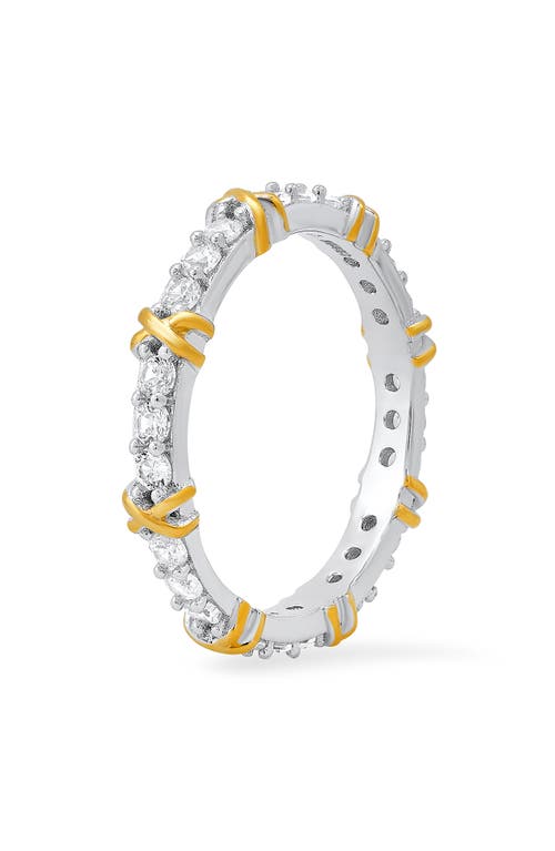 Queen Jewels Cubic Zirconia Stacking Ring In Two-tone